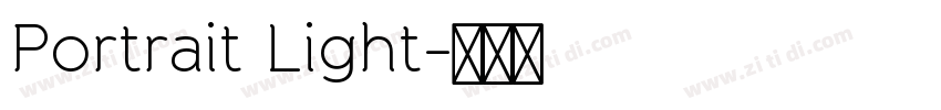Portrait Light字体转换